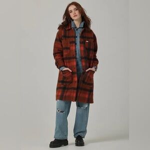Lee’s Vintage Modern Plaid Russett Oversized Chore‎ coat Jacket size medium new